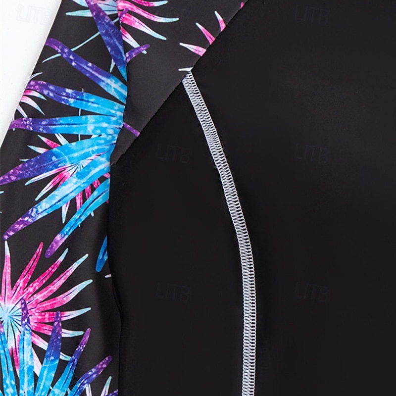 Dam Badshorts "Dykdräkt, Baddräkt" Lättvikt Långärmad Baddräkt 2 st Simmning Surfing Strand Vattensport Lappverk Tryckt Sommar Vår Höst 2025 - $27.99 –P7