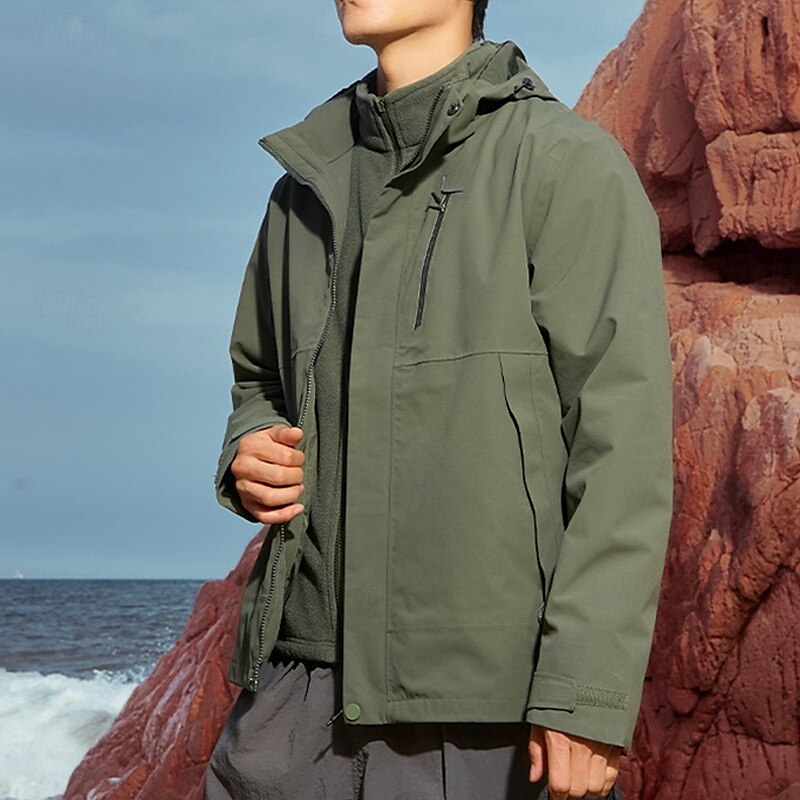 Homens Jaqueta Softshell Jaqueta de Trilha Inverno Ao ar livre Térmico / Quente A Prova de Vento Impermeável Jaquetas 3-em-1 Jaqueta leve Jaqueta corta-vento Viajar Preto Vermelho Azul Marinho de 2025 por $141.99 –P4