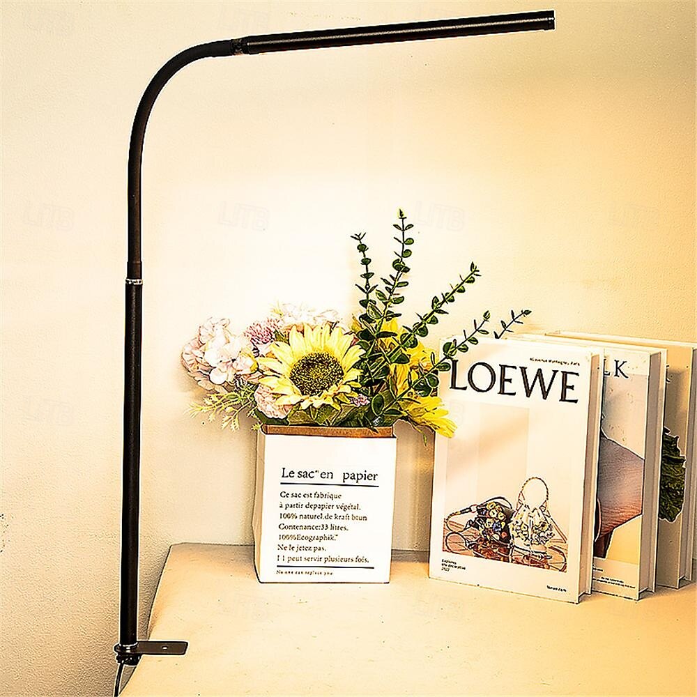 lampe de bureau à LED pour la protection des yeux alimentée par USB pour l'apprentissage &lecture – spectre complet, faible lumière bleue avec clip pliable et intensité variable 1 pièce de 2025 ? $35.99 –P2