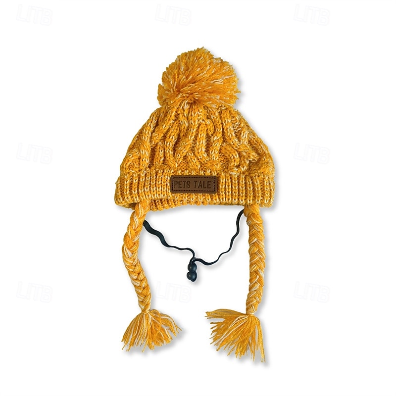 Gorro de punto acogedor para perros: accesorio de invierno cálido, resistente al viento y suave para mascotas de razas pequeñas y grandes: perfecto para actividades al aire libre en climas fríos 2025 - $15.99 –P5