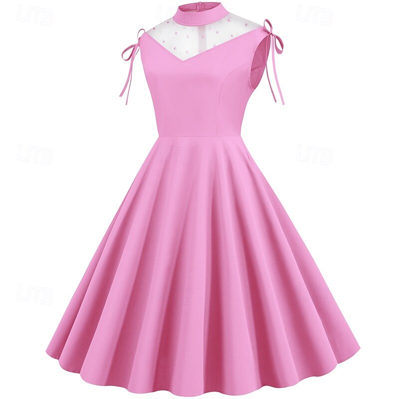 Elegant klasické 1950 Rochii Linia -A Pentru femei ziua îndragostiților Evenimente / Petrecere Dată Petrecere ceai Adulți Rochie Primavara vara 2025 - $21.99 –P2