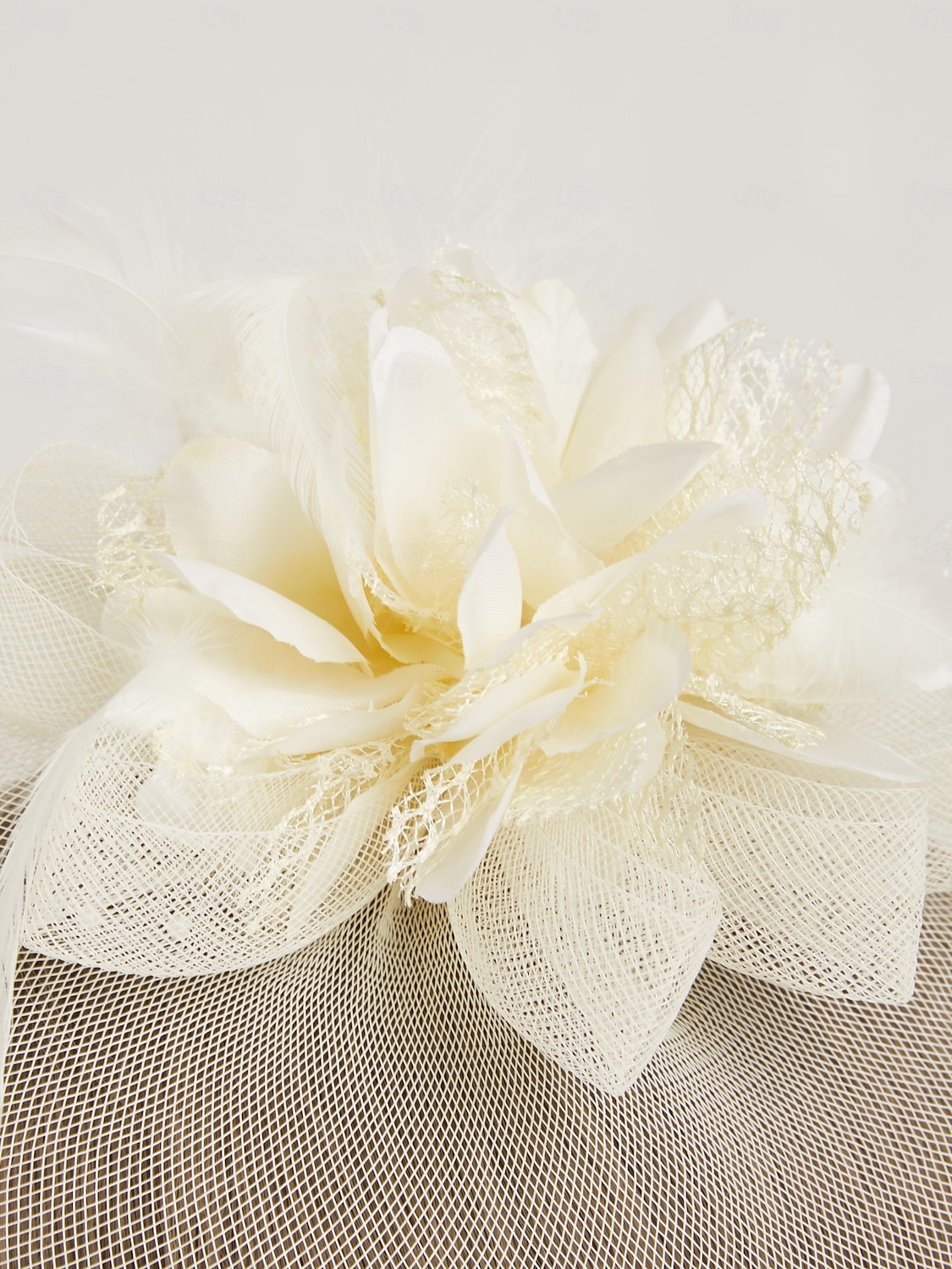 White Wedding Fascinator Tulle Beaded Organza Fascinators Hats Headwear Clip Vintage Elegant with  Feathers Fur Flower 1 Piece Kentucky Horse Race Tea Party Ladies Day Headpiece 2025 - $18.99 –P9