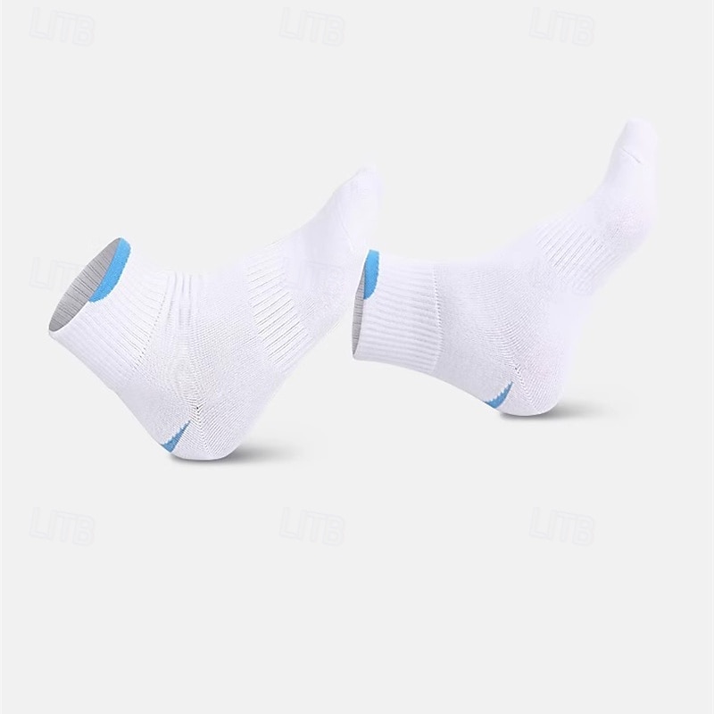Hombre 4 pares Paquetes múltiples Calcetín Calcetas Calcetines para correr Calcetines informales Negro Azul Piscina Color Bloque de color Vacaciones Deporte Diario Básico Medio Primavera Otoño Moda 2025 - $16.99 –P7
