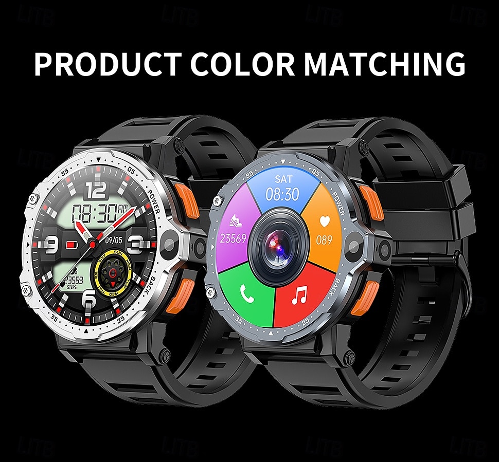 iMosi PG999 Smart Watch 1.54 inch 4G LTE Cellular Smartwatch Phone 4G Pedometer Call Reminder Heart Rate Monitor Compatible with Null Men GPS Long Standby Hands-Free Calls IP 67 43mm Watch Case 2025 - $94.99 –P17