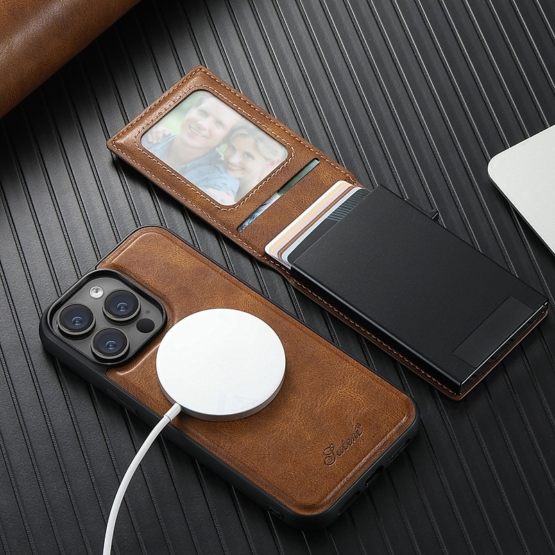 2025年 電話 ケース 用途 iPhone 16 Pro Max プラス iPhone 15 プロマックスプラス iPhone 14 13 12 Pro Max Plus iPhone 13 12 Pro Max バックカバー スタンド付き 磁石バックル ワイヤレス充電をサポート レトロ風 TPU PC  コレクション – $30.99 –P10