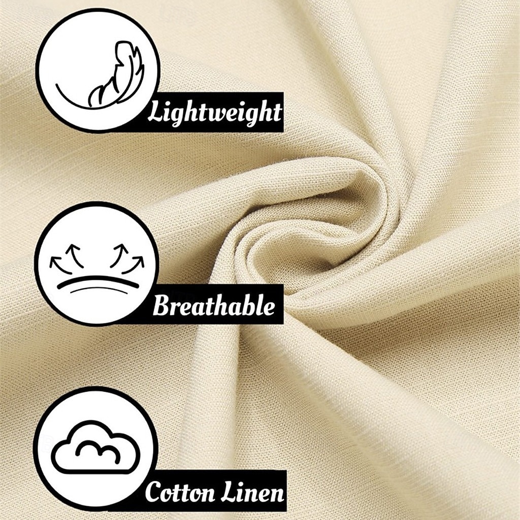 Per uomo Pantaloni di lino Pantaloni Pantaloni estivi Bottoni Tasca frontale Plissettato Liscio Comfort Traspirante Lunghezza intera Informale Giornaliero Abbigliamento di strada Stile etnico Retr del 2025 a $28.99 –P4
