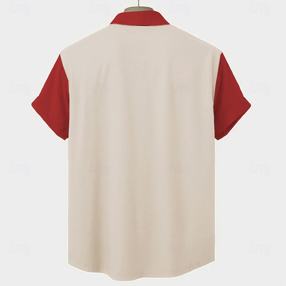 Homme Poissons Chemise décontractée Chemise boutonnée Manche Courte Mode Décontractée Casual Eté Printemps Col rabattu Boutonner Rouge Bleu de 2025 ? $24.99 –P2