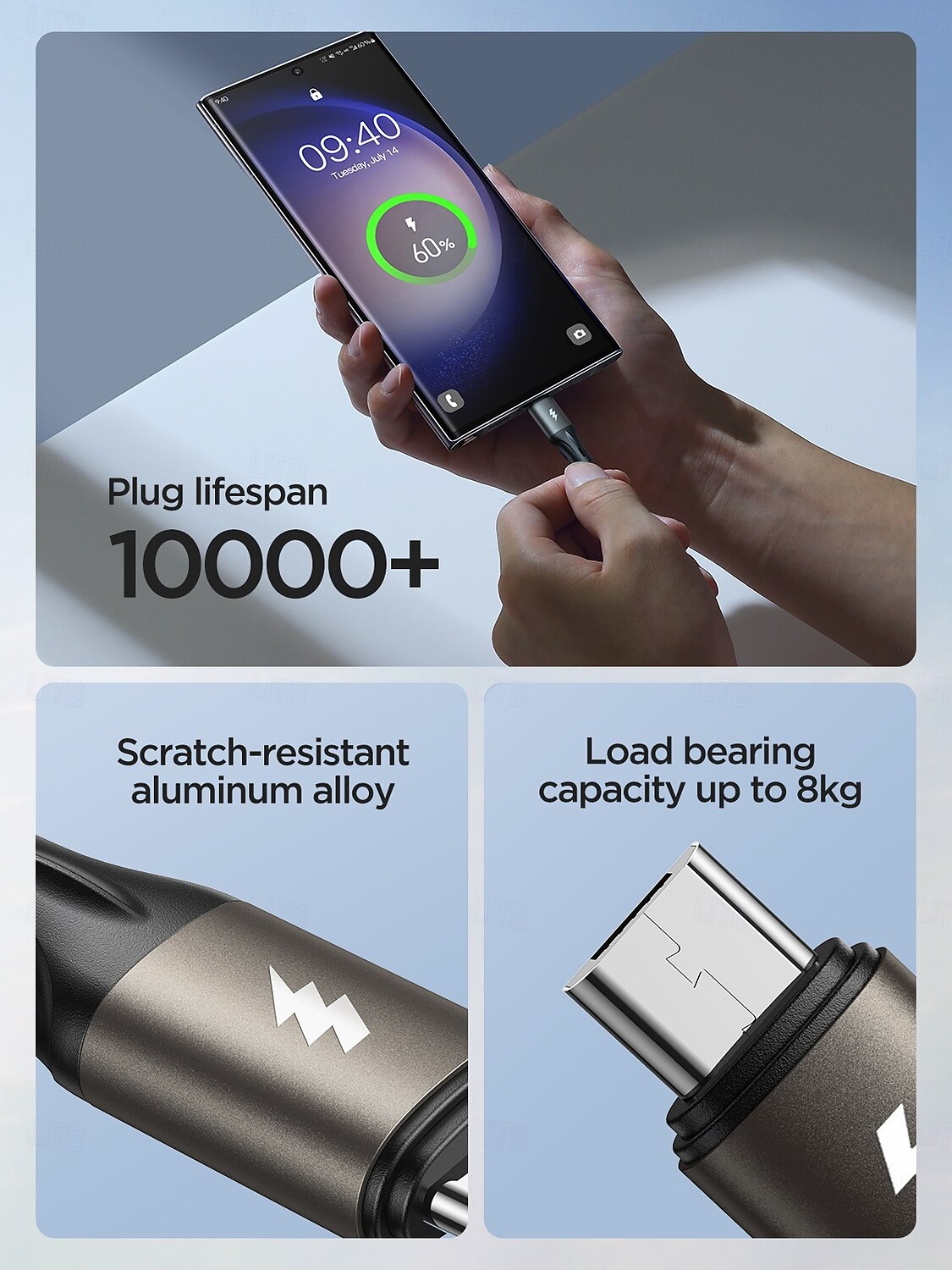 Joyroom USB C Cable 60W 10ft 3.9ft USB A to micro USB / USB C 3 A Fast Charging Nylon Braided Durable Anti-folding For Samsung Xiaomi Huawei Phone Accessory 2025 - $13.99 –P6