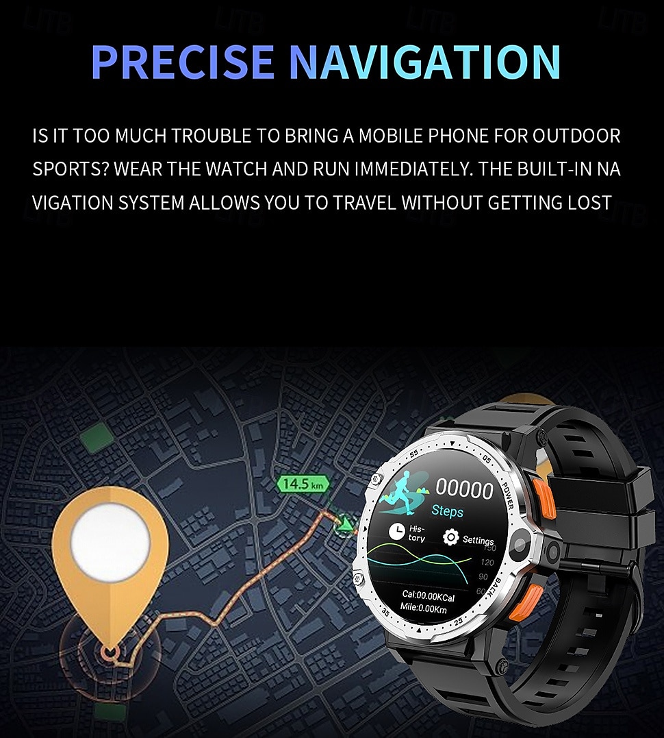 iMosi PG999 Smart Watch 1.54 inch 4G LTE Cellular Smartwatch Phone 4G Pedometer Call Reminder Heart Rate Monitor Compatible with Null Men GPS Long Standby Hands-Free Calls IP 67 43mm Watch Case 2025 - $94.99 –P10
