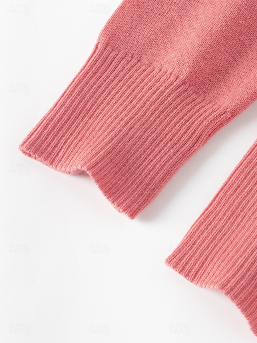 Per donna Felpa Cardigan Informale Morbido Colore puro A coste Colletto alla coreana Bottoni Lavorato a maglia Manica lunga Top regolari Maglia Esterno Giornaliero Fine settimana Rosa Cammello del 2025 a $38.99 –P3