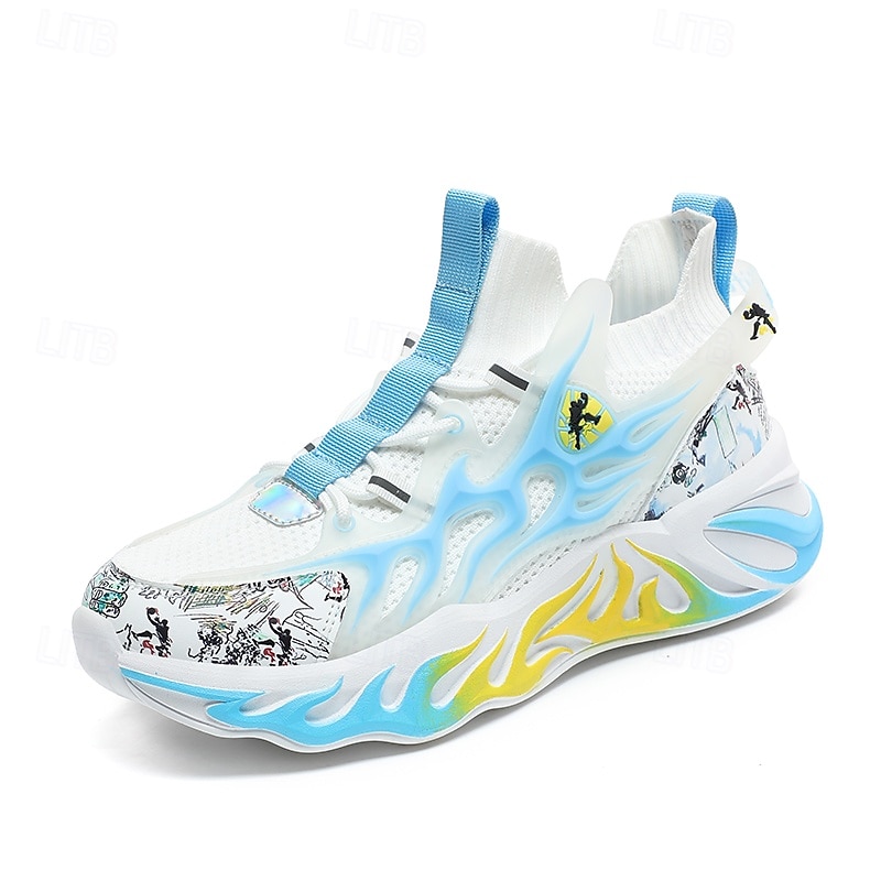 eleganti sneakers rosse da uomo con motivo a fiamma - eleganti e comode, perfette per feste o uscite informali del 2025 a $59.99 –P6