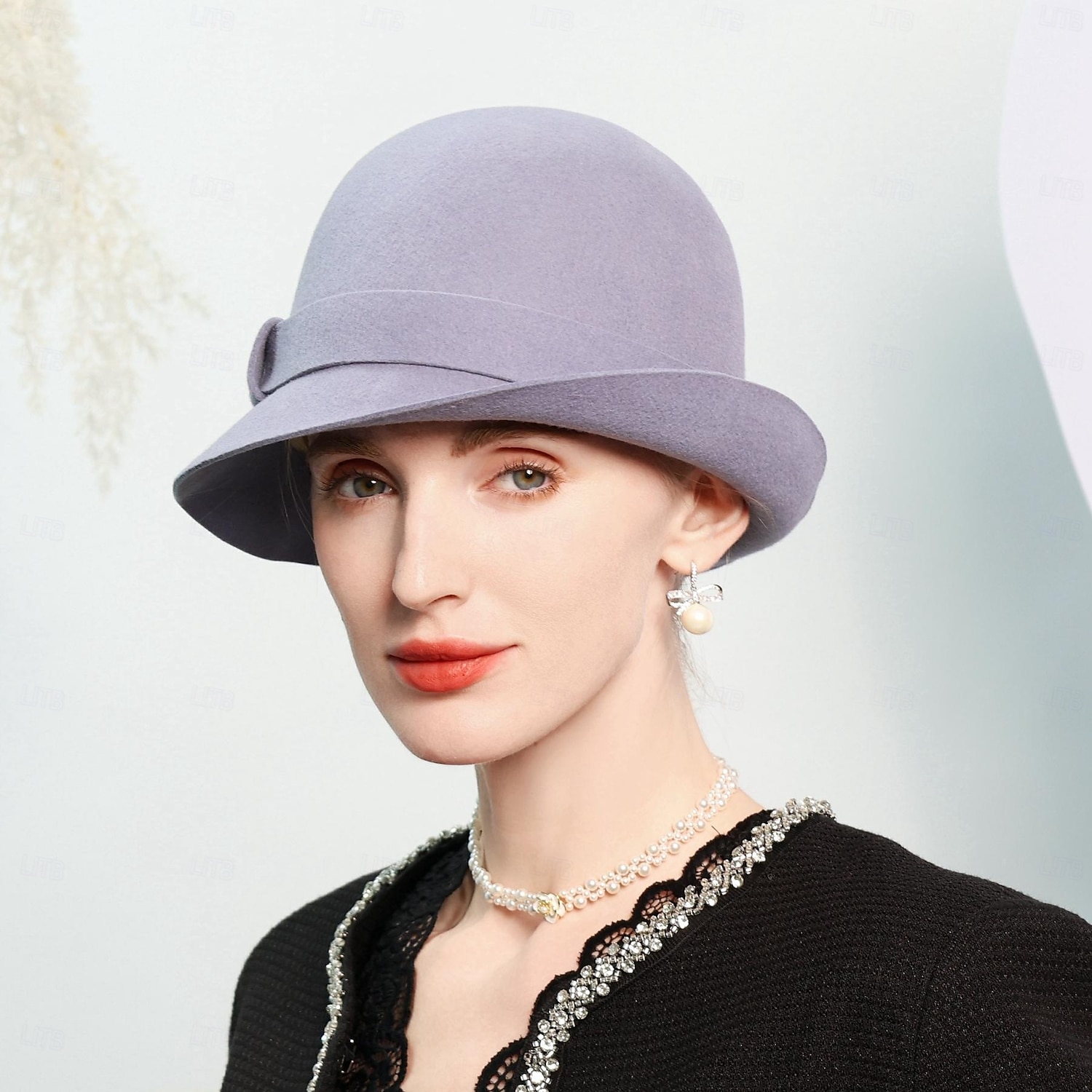 cappelli 100% lana cappello a bombetta / cloche cappello da pescatore cappello da sole matrimonio festa del tè elegante matrimonio con cuciture di colore puro copricapo copricapo del 2025 a $38.99 –P2