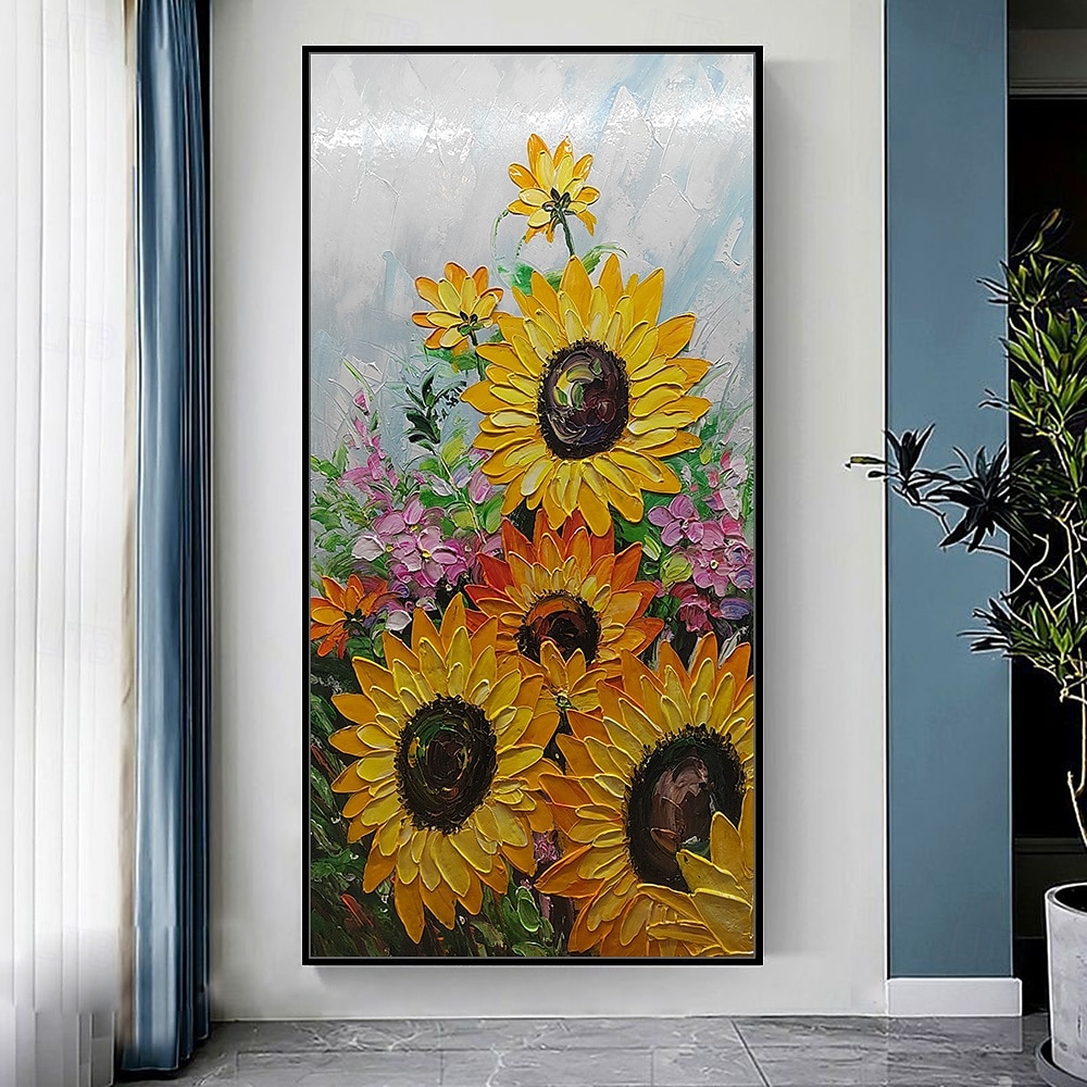 Mintura Handmade Abstract Tree Oil Paintings On Canvas Wall Art Decoration Modern Texture Flowers Picture For Home Decor Rolled Frameless Unstretched Painting 2025 - $83.99 –P6