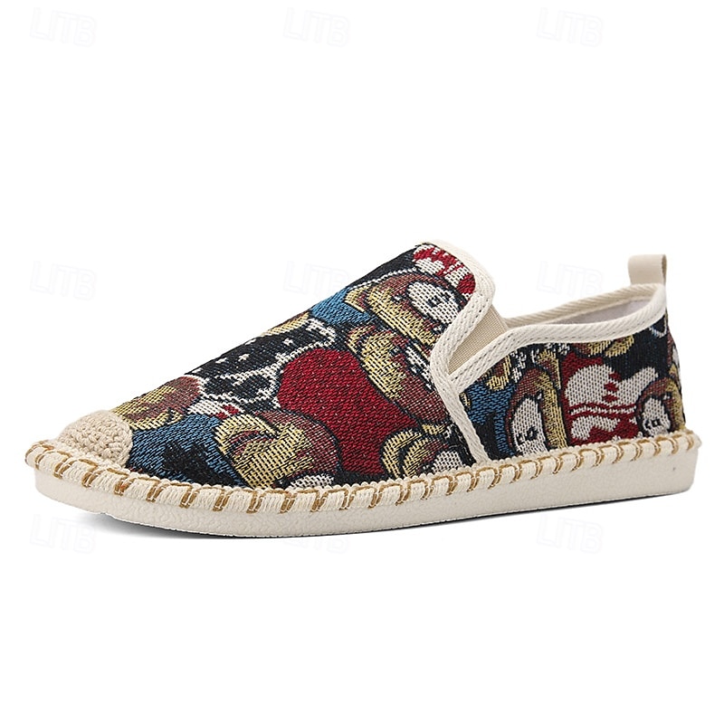Men's Animal Print Canvas Espadrille Slip-On Shoes with Jute Rope Sole – Comfortable Casual Summer Footwear 2025 - $34.99 –P8