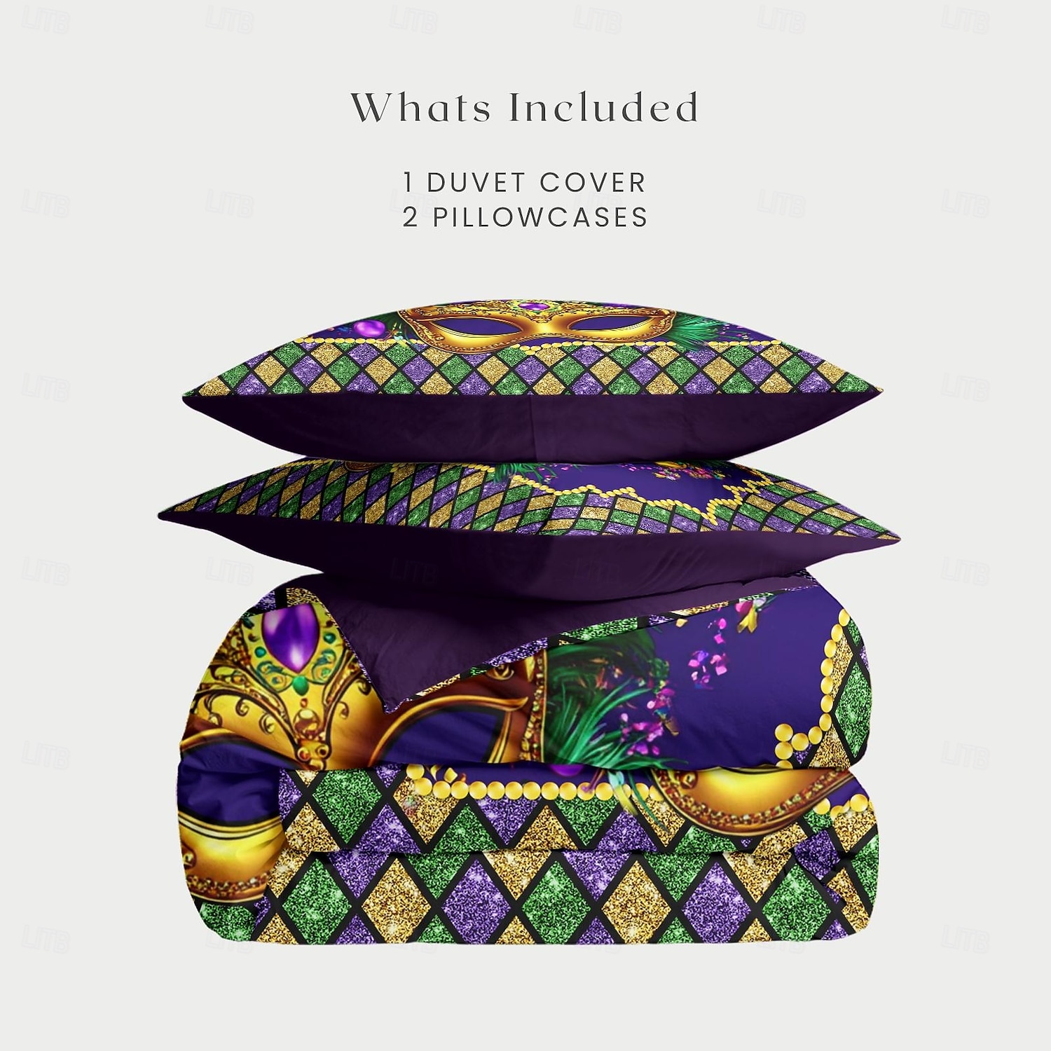 housses de couette carnaval le design vibrant et festif ajoute de la couleur et de l'énergie à votre chambre tissu doux et confortable pour une nuit de sommeil douillette de 2025 ? $60.99 –P1