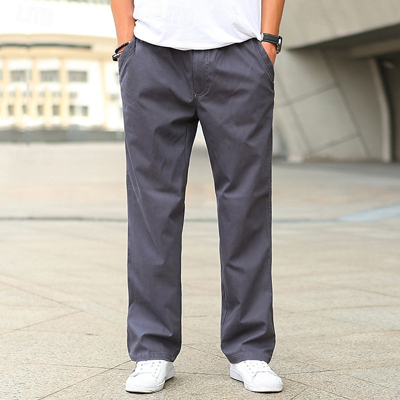 Men's Cargo Pants Trousers Pocket Drawstring Elastic Waist Plain Wearable Outdoor Daily Camping & Hiking Fashion Classic Black Yellow 2025 - $28.99 –P9