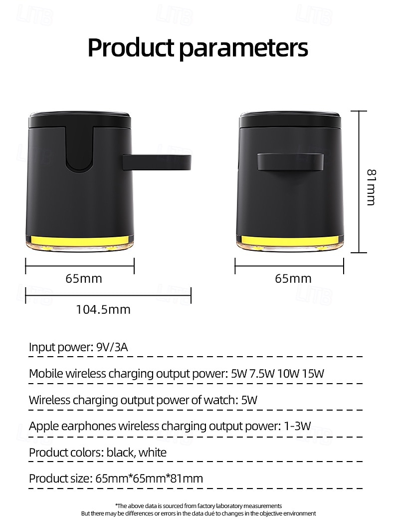 Wireless Charger Wireless Charging Station CE Certified Magnetic For Smart Watch Compatible with any wireless charging enabled devices Airpods 3 2 Pro 2 2025 - $52.99 –P5