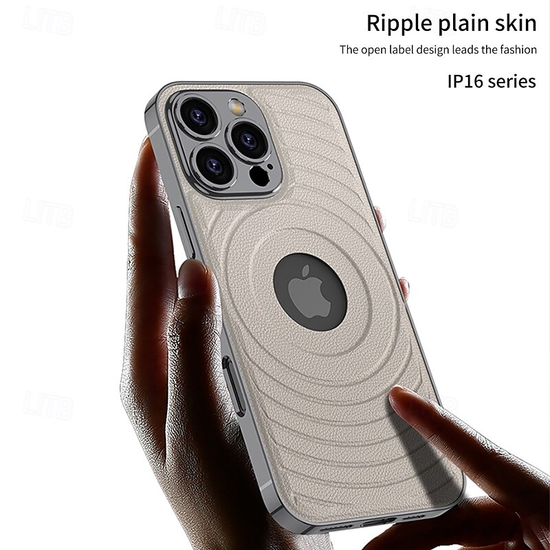 Phone Case For iPhone 16 Pro Max Plus Back Cover Magnetic Support Wireless Charging Shockproof Retro TPU PU Leather 2025 - $22.99 –P2