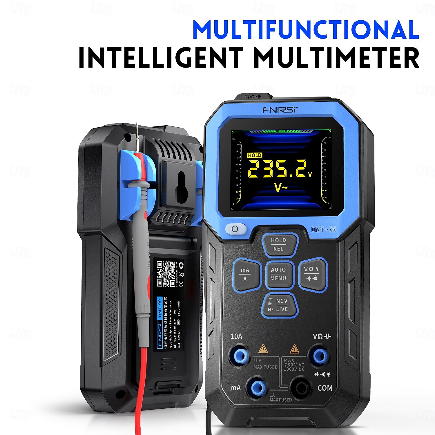 multimetro digitale 9999 conteggi multi tester professionale intelligente 1000v 10a vero valore efficace ac/dc voltmetro amperometro automatico diodo anti-scottatura intelligente tester nvc display del 2025 a $71.99 –P7
