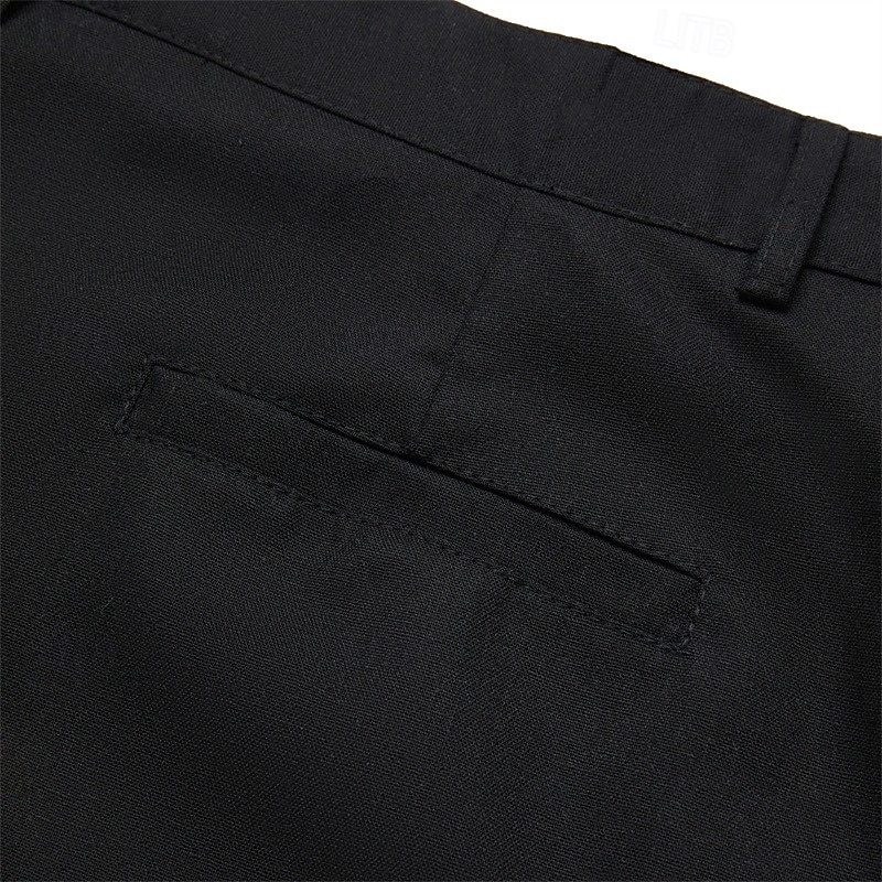 Pánské Kraťasy Lněné šortky Šortky Letní šortky Zip Kapsy Knoflíky Bez vzoru Pohodlné Yumuşak Denní Venkovní Jdeme ven Módní Na běžné nošení Černá Bílá 2026 - $25.99 –P11
