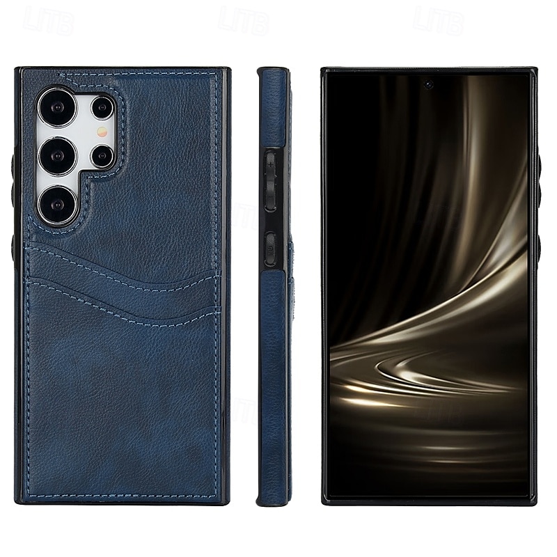 Puhelinlokero Samsung Galaxy S24 Ultra S24 Plus S24 S24 FE S23 S23 Ultra S23 Plus S22 S22 Plus Ultra A55 5G takakansi korttipaikka iskuja kestävä retro TPU PU nahka 2025 - $16.99 –P3