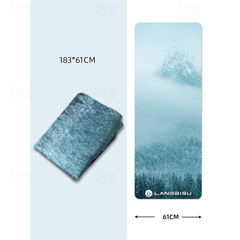 Exercise Yoga Mat 183*61 cm Non Slip High Density Thick Durable Faux Suede Grip for Yoga Pilates Exercise & Fitness Yellow Blue Purple 2025 - $21.99 –P4