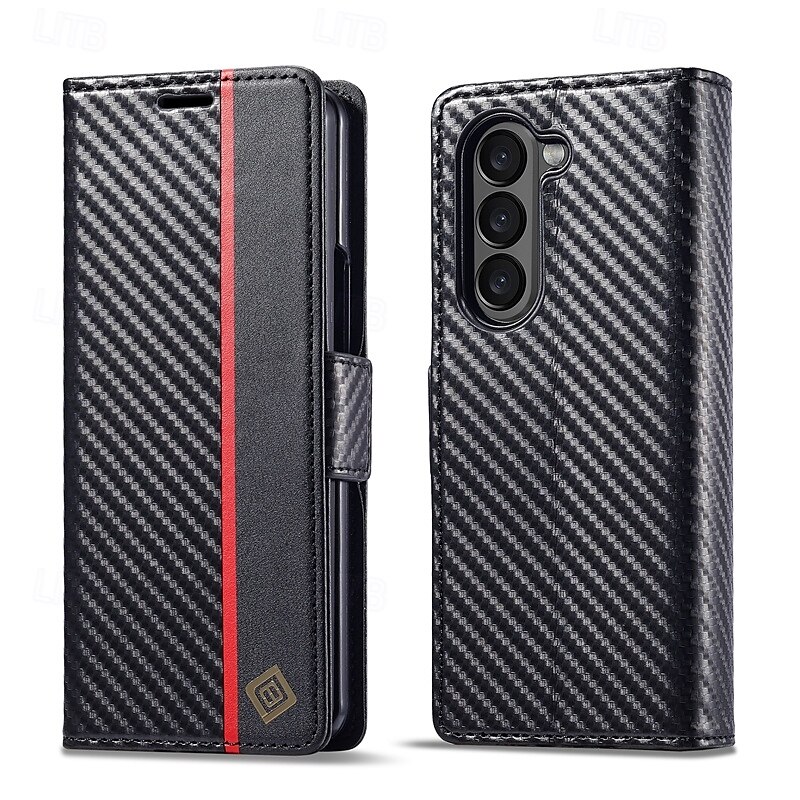 Phone Case For Samsung Galaxy Z Fold 6 Z Fold 5 Z Fold 4 Z Fold 3 Flip Cover with Stand Holder Card Slot Shockproof Retro TPU PU Leather 2025 - $17.99 –P17