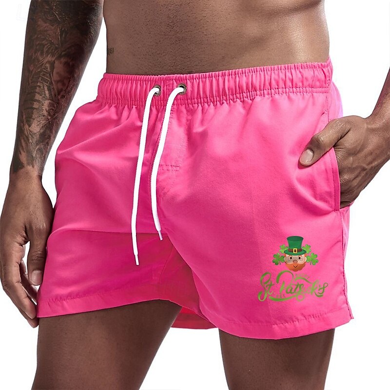 Men's Swim Trunks Swim Shorts Board Shorts Bathing Suit Drawstring Mesh Lining with Pockets Swimming Surfing Beach Water Sports Printed Summer Spring 2025 - $12.99 –P2