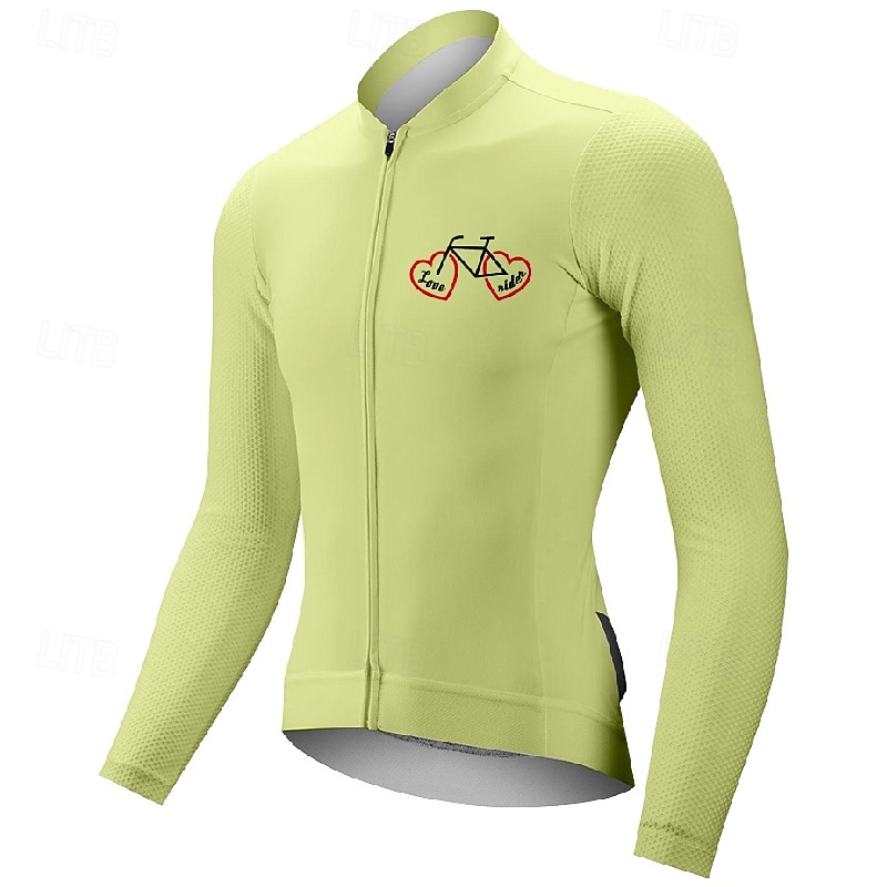 Herr Cykeltröja Grafisk Bokstav & Nummer Långärmad Cykel T-shirt Tröja med 3 bakfickor Bergscykling Snabb tork Anatomisk design Uppsugande Andningsfunktion sporter Mörkrosa Vit Rosa Kläder 2025 - $28.99 –P4