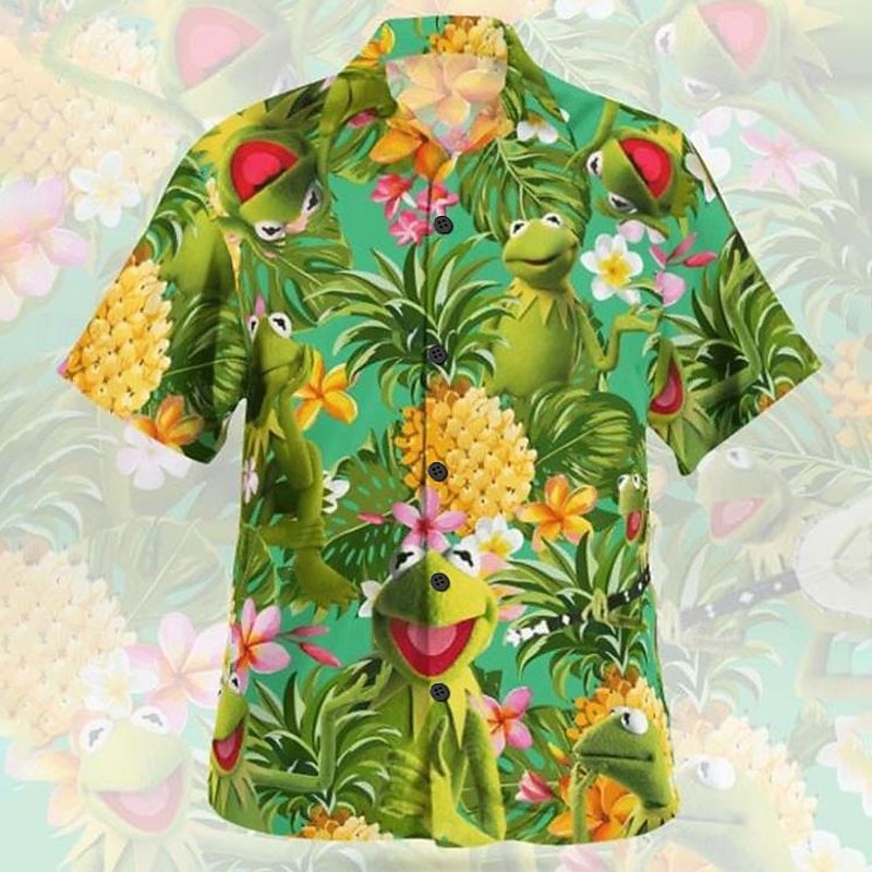 Per uomo Pop art Ananas Hawaiano Camicia Camicia estiva Camicia hawaiana Manica corta Camicia Collo ripiegabile Hawaiano Originale Informale Esterno Strada Informale Rosso verde Verde chiaro Blu Con del 2025 a $3.09 –P1
