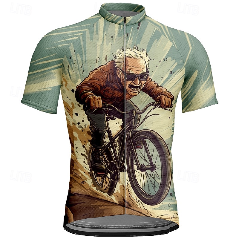 Муж. Велокофты Графика С короткими рукавами Велоспорт Футболка Футболка Джерси с 3 задними карманами Горные велосипеды Быстровысыхающий Анатомический дизайн Фитиль Дышащий Виды спорта 2026 - $30.99 –P11