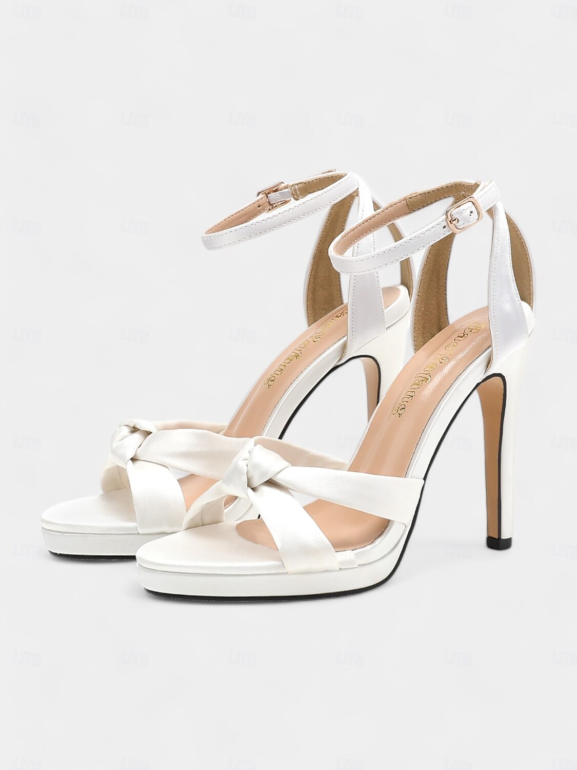 talons de mariée blancs confortables et élégants pour femmes - dotés d'une tige en satin doux et d'une semelle de soutien de 2025 ? $46.99 –P1