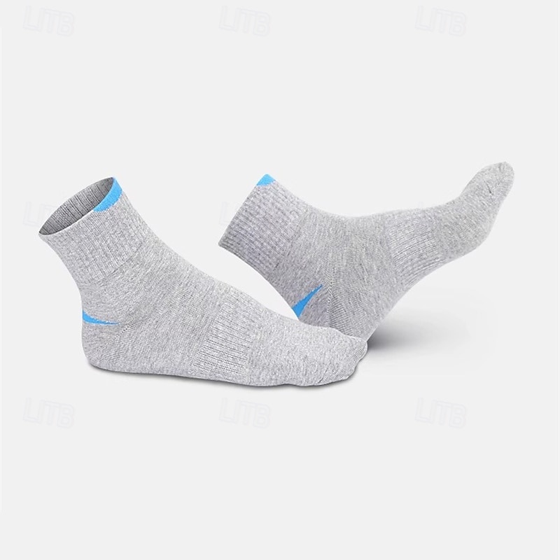 Hombre 4 pares Paquetes múltiples Calcetín Calcetas Calcetines para correr Calcetines informales Negro Azul Piscina Color Bloque de color Vacaciones Deporte Diario Básico Medio Primavera Otoño Moda 2025 - $16.99 –P8