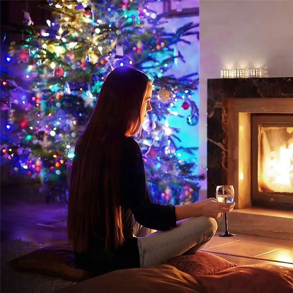 Elegant Wedding Reception Party 2pcs USB LED String Light 5M/10M/20M Telecontrol 8Mode Remote Control Lights Fairy garlands Wedding Christmas Holiday Decor lamps 2025 - $15.99 –P7