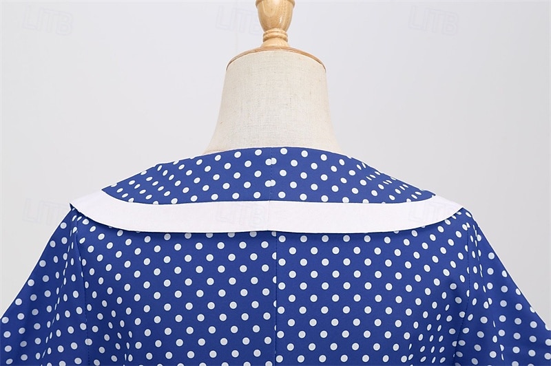 Elegante Classico Anni 1950 Vestito A Pois Linea ad A Costume Per donna San Valentino Evento / Festa Data Tè Adulti Vestito Primavera & Estate del 2025 a $21.99 –P13