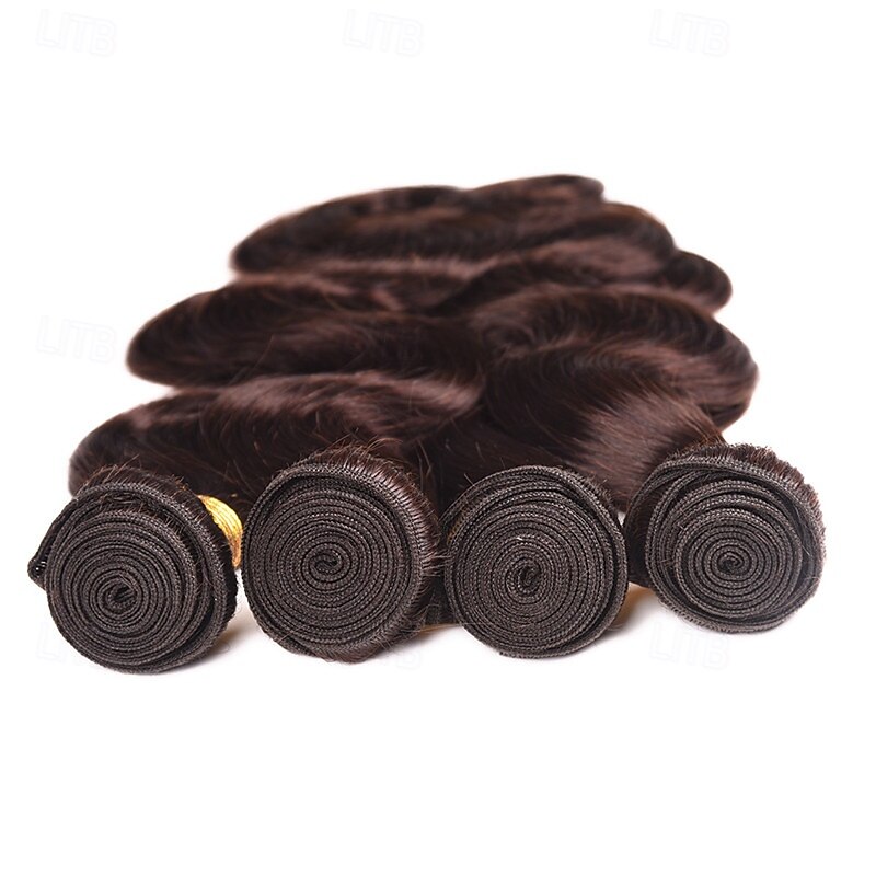 Extensions de cheveux humains ondulés brun foncé 12-24 pouces de 2025 ? $67.99 –P4