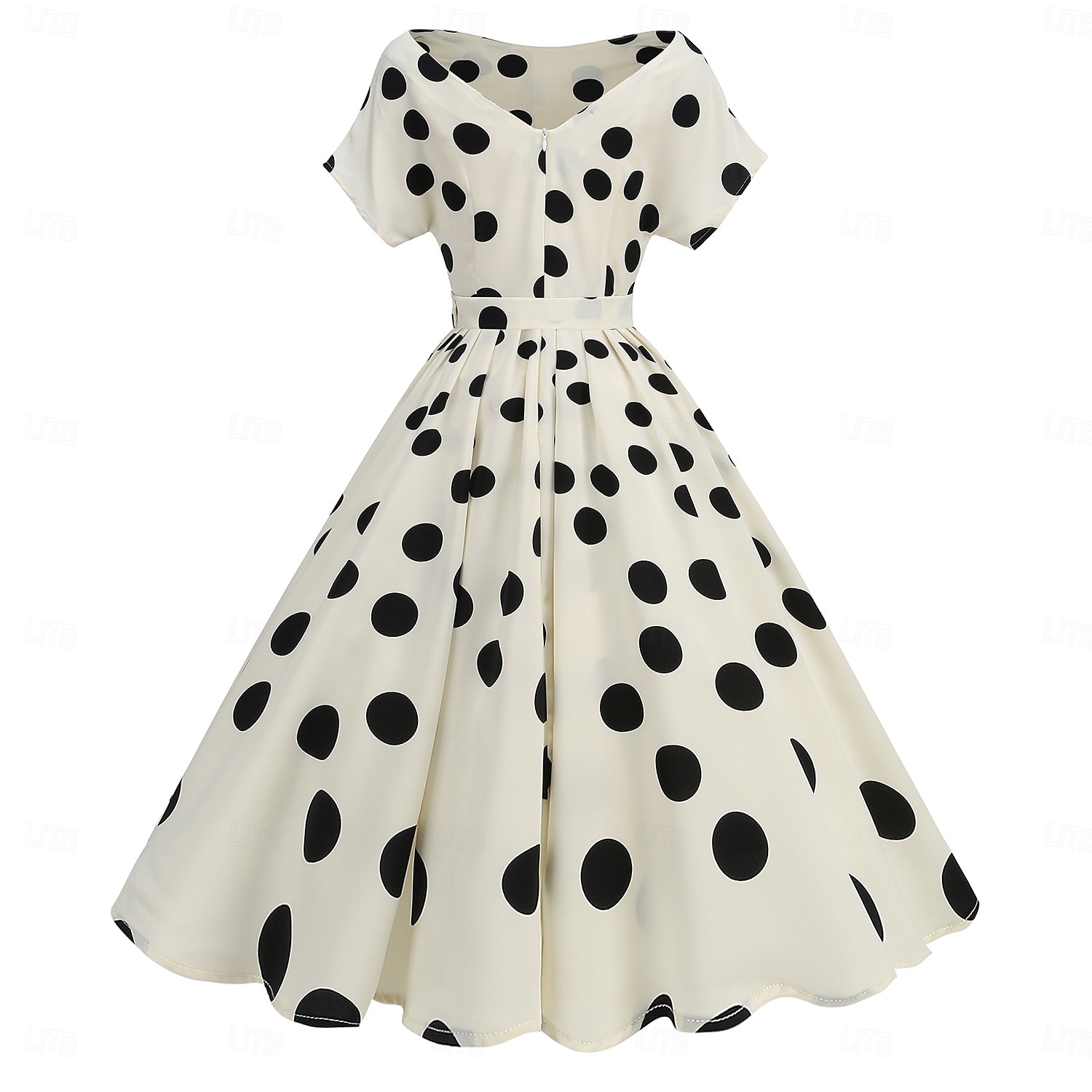 Retro Vintage 1950er Hepburn Kleid Ausgestelltes Kleid Tupfen Blume / Blumenmuster Kostüm Damen Maskerade Veranstaltung / Fest Junggesellinnenabschiedsparty Festival Erwachsene Kleid 2026 - $34.99 –P13