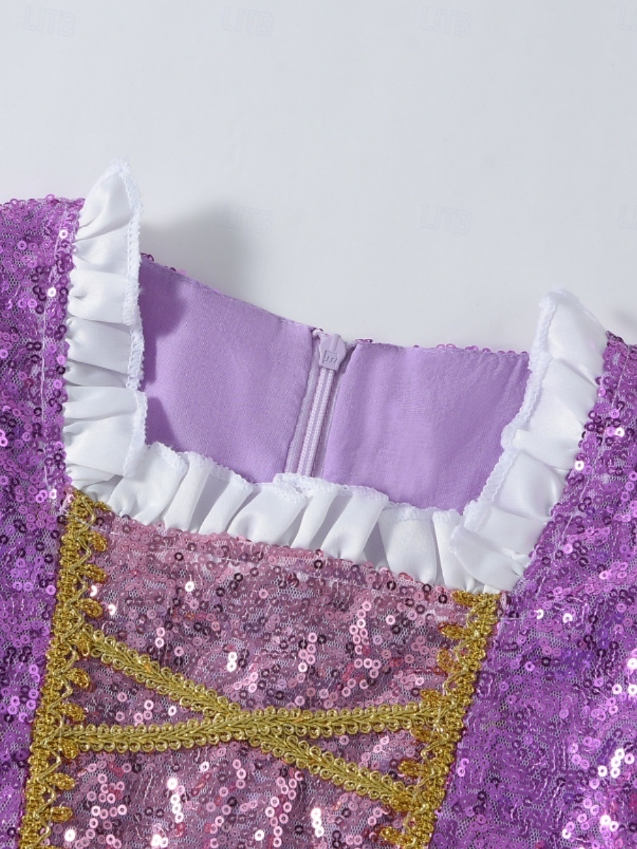 Prinses Sprookje Sofia Bloemenmeisje jurk Thema feestkostuum Tule jurken Carnavalskostuum Led-verlichting for Voor meisjes Kinderen Halloween Carnaval Mardi Gras Feest Prestatie Toneel 2026 - $51.99 –P5