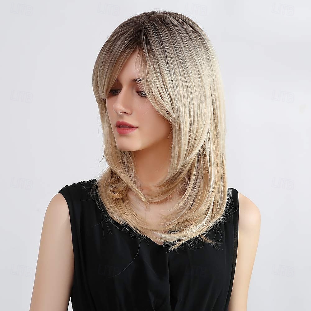 perruques longues en couches pour femmes, perruque en cheveux synthétiques avec frange, perruques naturelles ondulées résistantes à la chaleur pour une utilisation quotidienne en soirée de 2025 ? $21.99 –P8