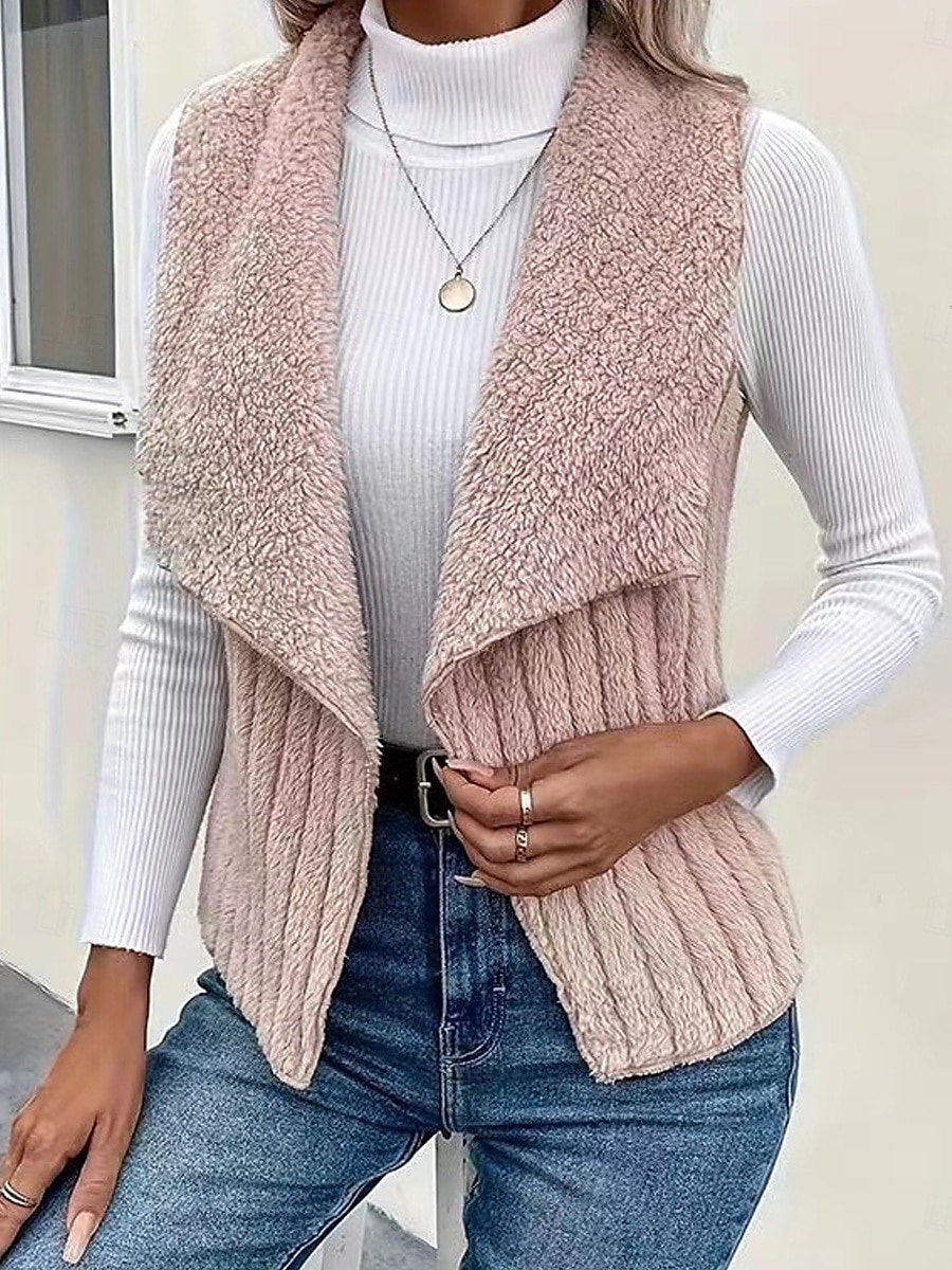 Femme Veste décontractée Extérieur Patchwork Couleur unie Coupe Vent Mode Standard Vêtements d'extérieur Sans Manches Automne gris rosé pâle S de 2025 ? $22.99 –P9