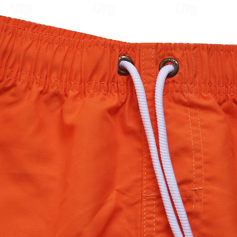 Férfi Fürdőnadrág Úszónadrágok Deszkás short Fürdőruha Zsinór Úszás Szörfözés Tengerpart Vízi sportok Egyszínű Nyár Tavasz 2025 - $12.99 –P17