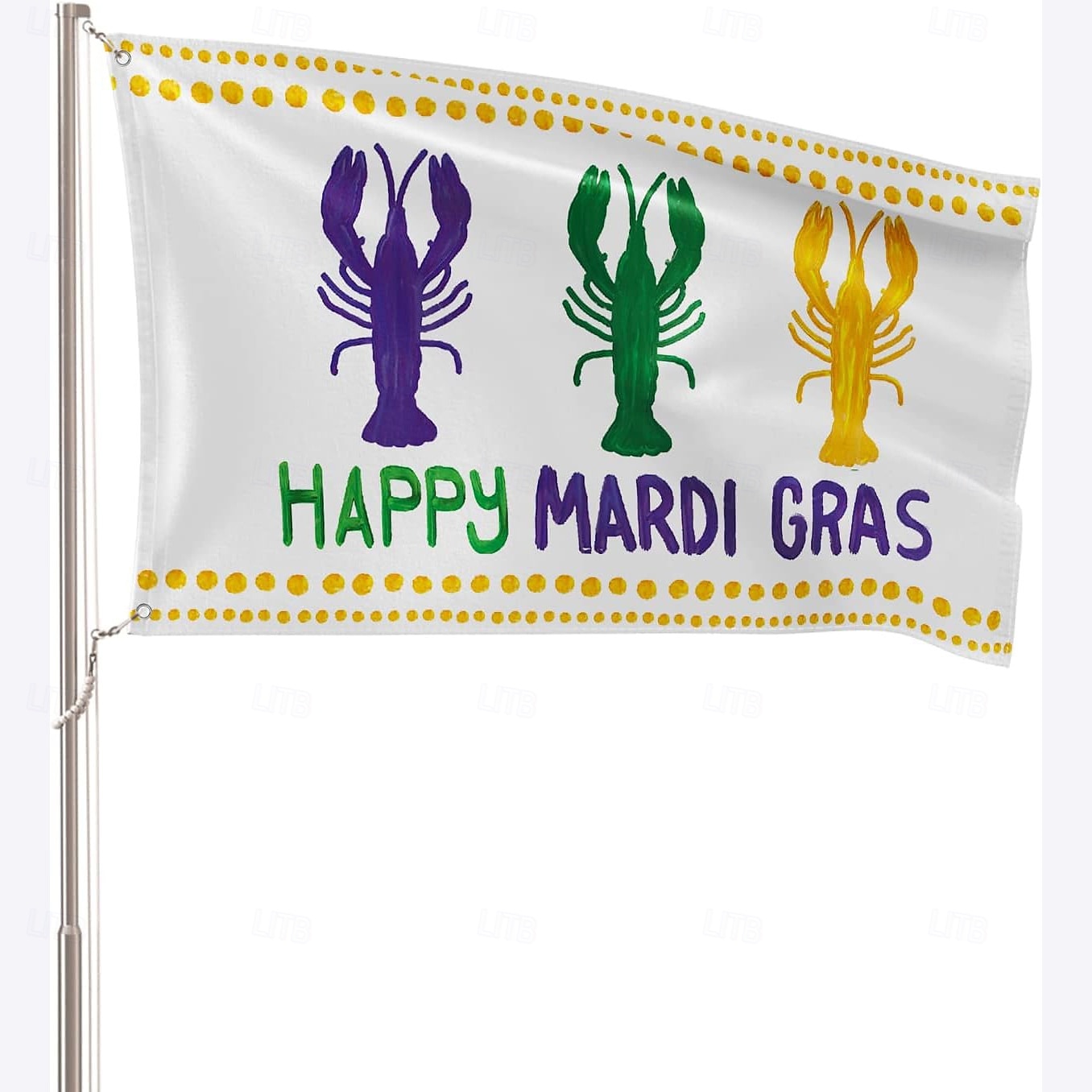Karneval Mardi Gras Mast Flagge Outdoor Terrasse Garten Flaggen Parade Banner Dekor Party liefert 2025 - $15.99 –P1