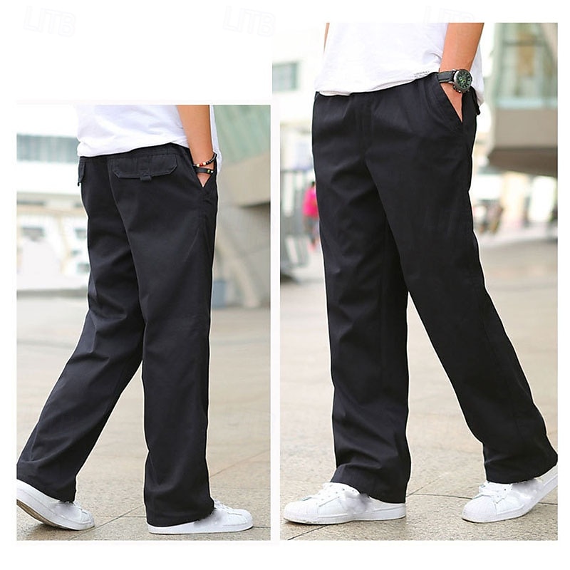 Men's Cargo Pants Trousers Pocket Drawstring Elastic Waist Plain Wearable Outdoor Daily Camping & Hiking Fashion Classic Black Yellow 2025 - $28.99 –P7