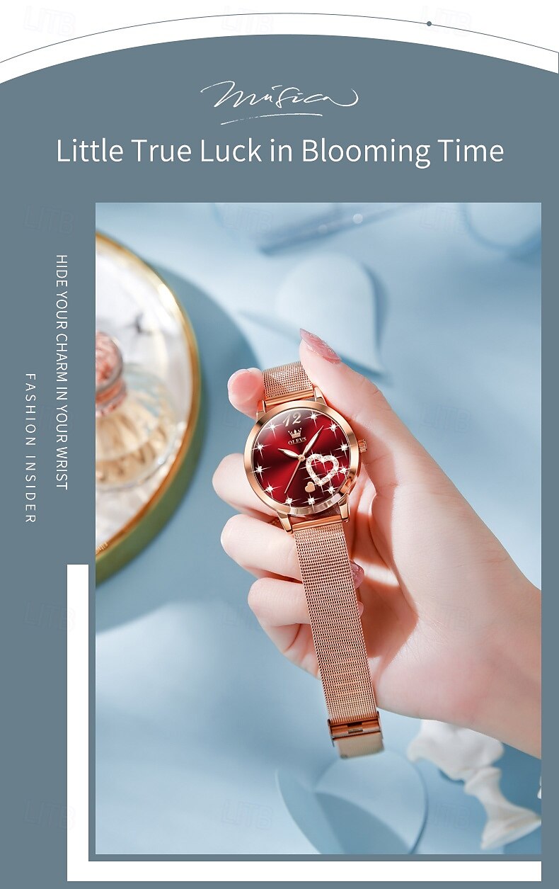OLEVS Women Quartz Watch Fashion Casual Wristwatch Luminous Waterproof Decoration Stainless Steel Watch 2025 - $43.99 –P3