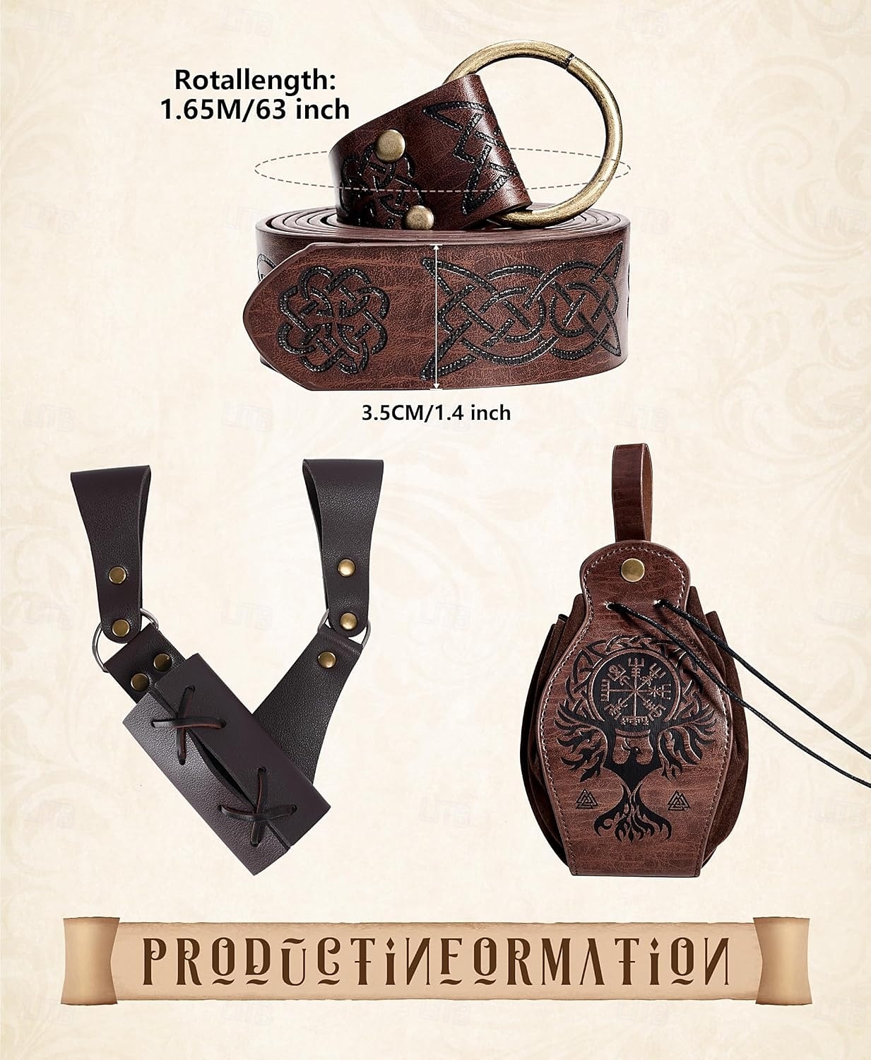 Rétro Vintage Médiéval Renaissance Pantalon Costume de cosplay Tenues Ren Faire Homme Viking Fantaisie Halloween Carnaval Mascarade Carnaval Performance LARP Adulte Chemise Pantalon Ceinture de 2025 ? $76.99 –P4