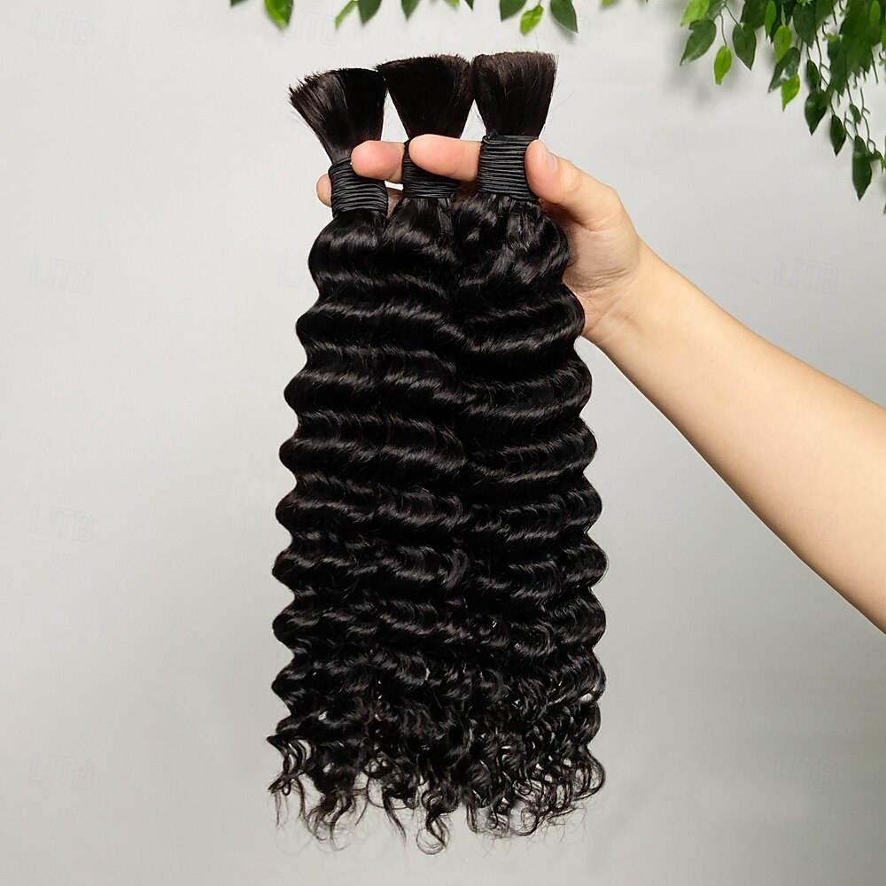 natuurlijke kleur geen inslag remy bulk haar 3 bundels van menselijk haar 10-28 inch 2025 - $139.99 –P2