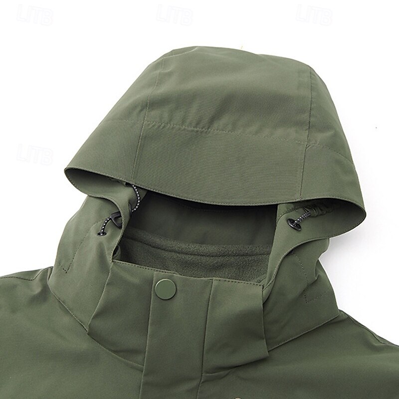 Homens Jaqueta Softshell Jaqueta de Trilha Inverno Ao ar livre Térmico / Quente A Prova de Vento Impermeável Jaquetas 3-em-1 Jaqueta leve Jaqueta corta-vento Viajar Preto Vermelho Azul Marinho de 2025 por $141.99 –P12