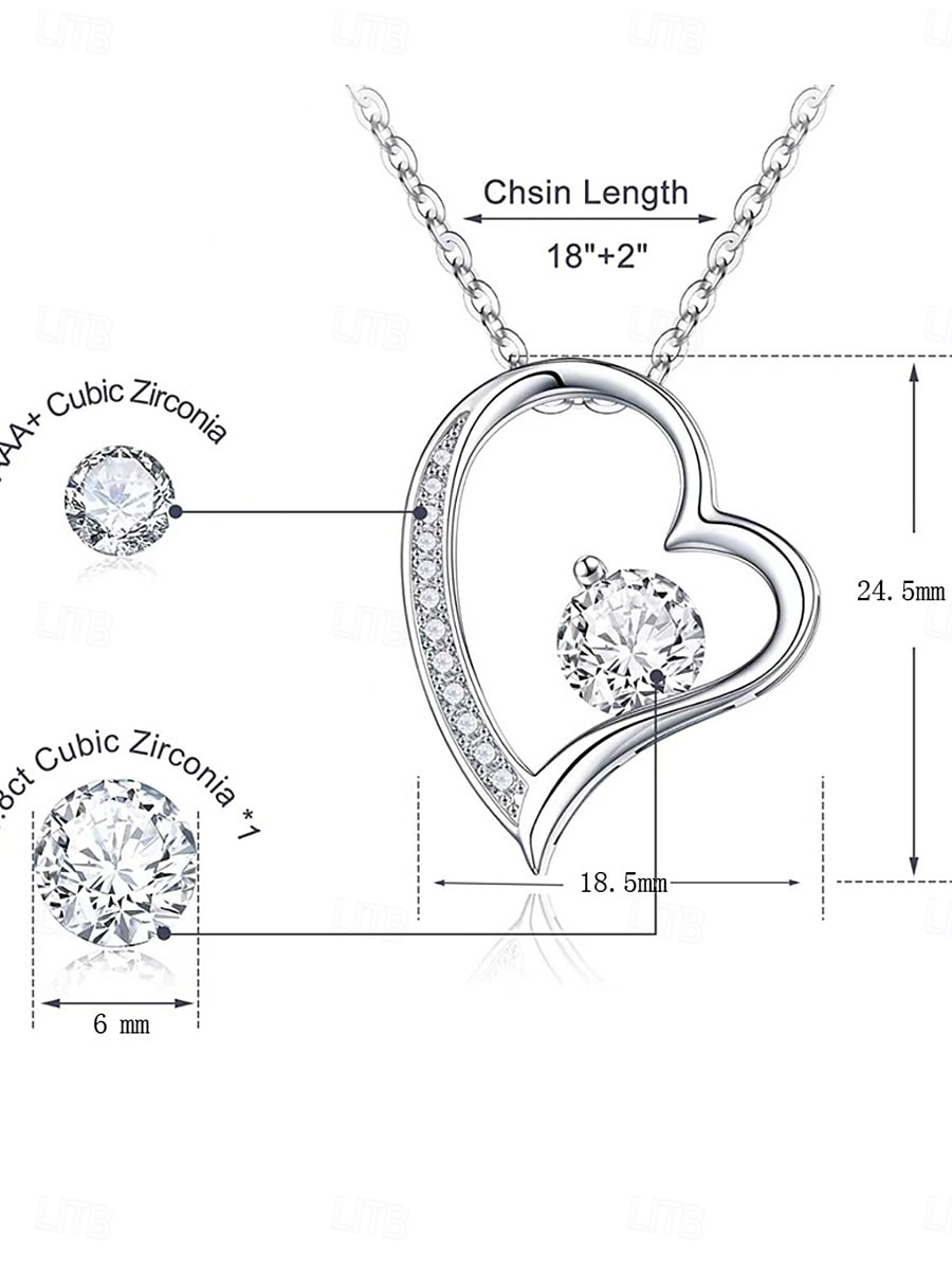 Necklace Copper Women's Fashion Cute Classic Heart Lovely Heart Shape Necklace For Party Gift Daily Valentine's Day 2026 - $21.99 –P6