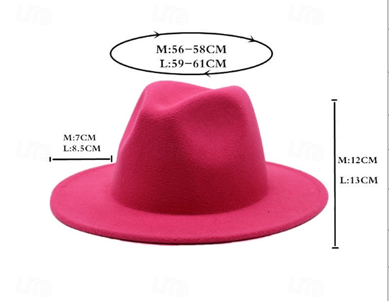 Men's Kentucky Derby Hat Sun Hat Cowboy Hat Fedora Trilby Hat Black White Woolen Vintage Style Fashion 18th Century State of Texas Daily Theme Party Solid / Plain Color Sunscreen Cosplay 2025 - $9.99 –P1