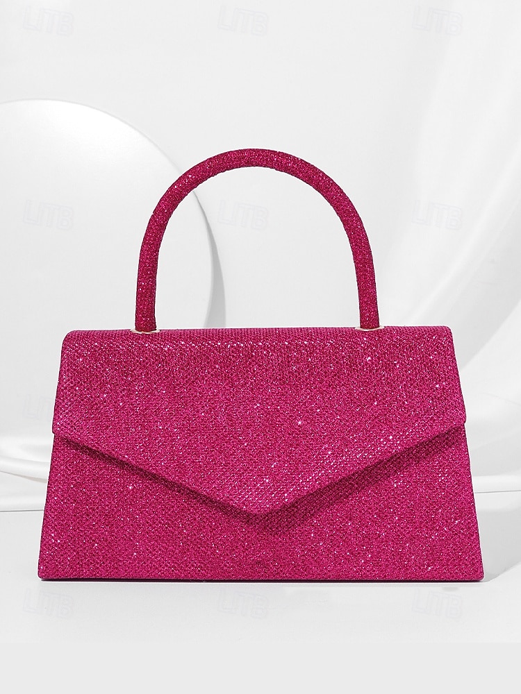Dames Koppeling Avondtasje Schoudertassen Klep tas Polyesteri Feest Bruiloft Ketting Grote capaciteit Multi-dragen Effen Kleur Zilver Zwart Lichtbruin 2025 - $24.99 –P14